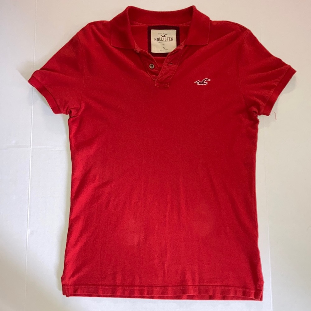 Men’s red Hollister Collared shirt.